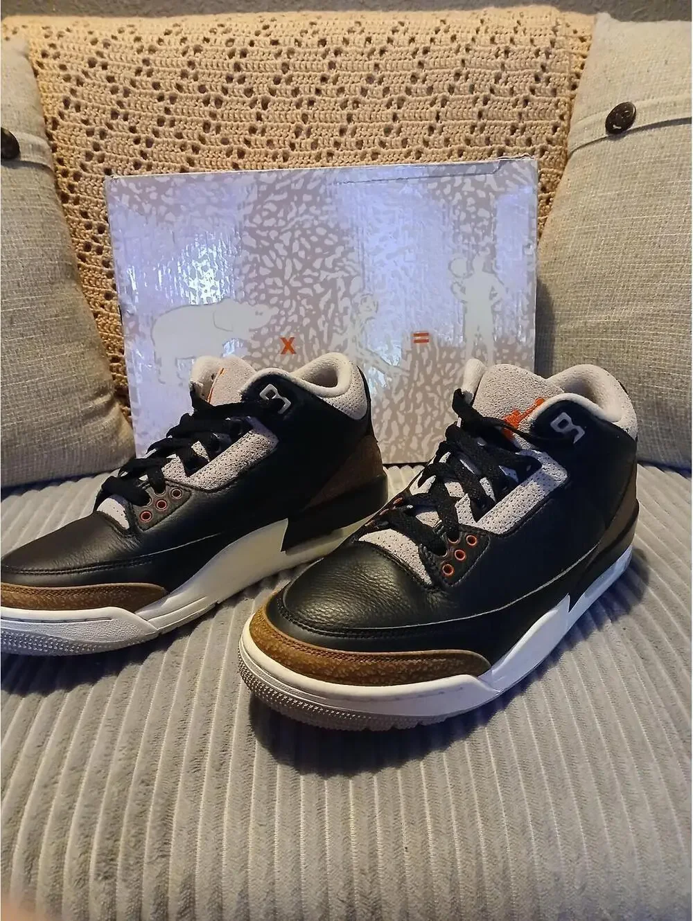 Jordan Air Retro Sneakers Black Brown Orange